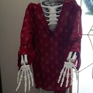 Boho style sheer blouse